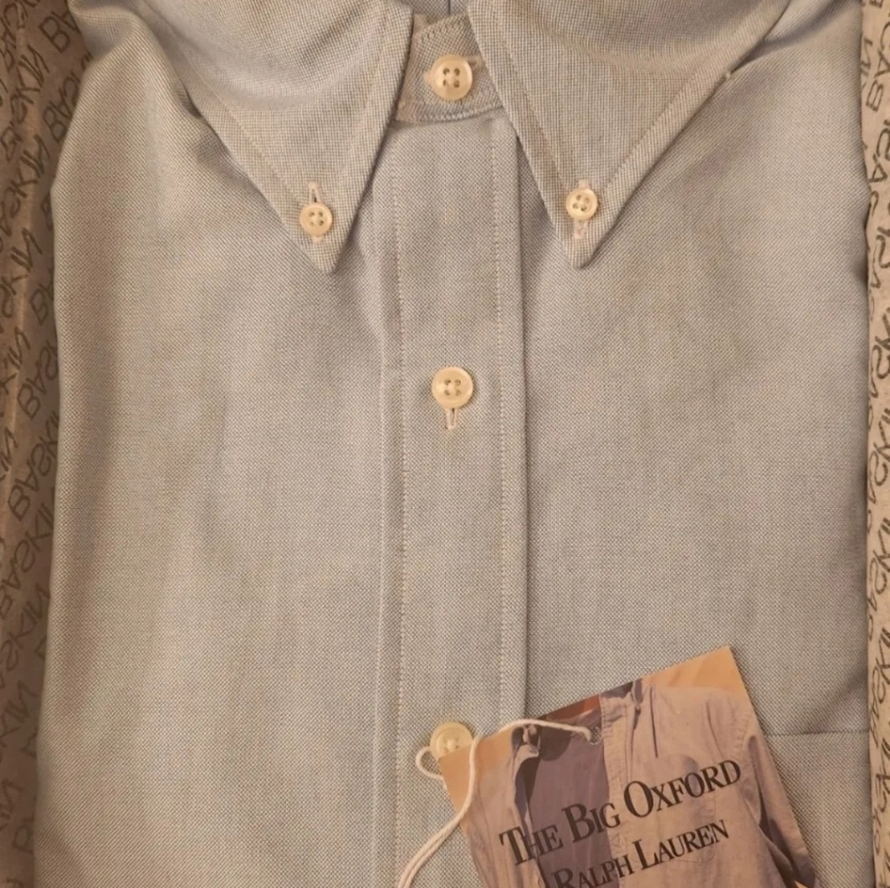 RALHP LAUREN LONG SLEEVE LIGHT BLUE BUTTON DOWN SHIRT